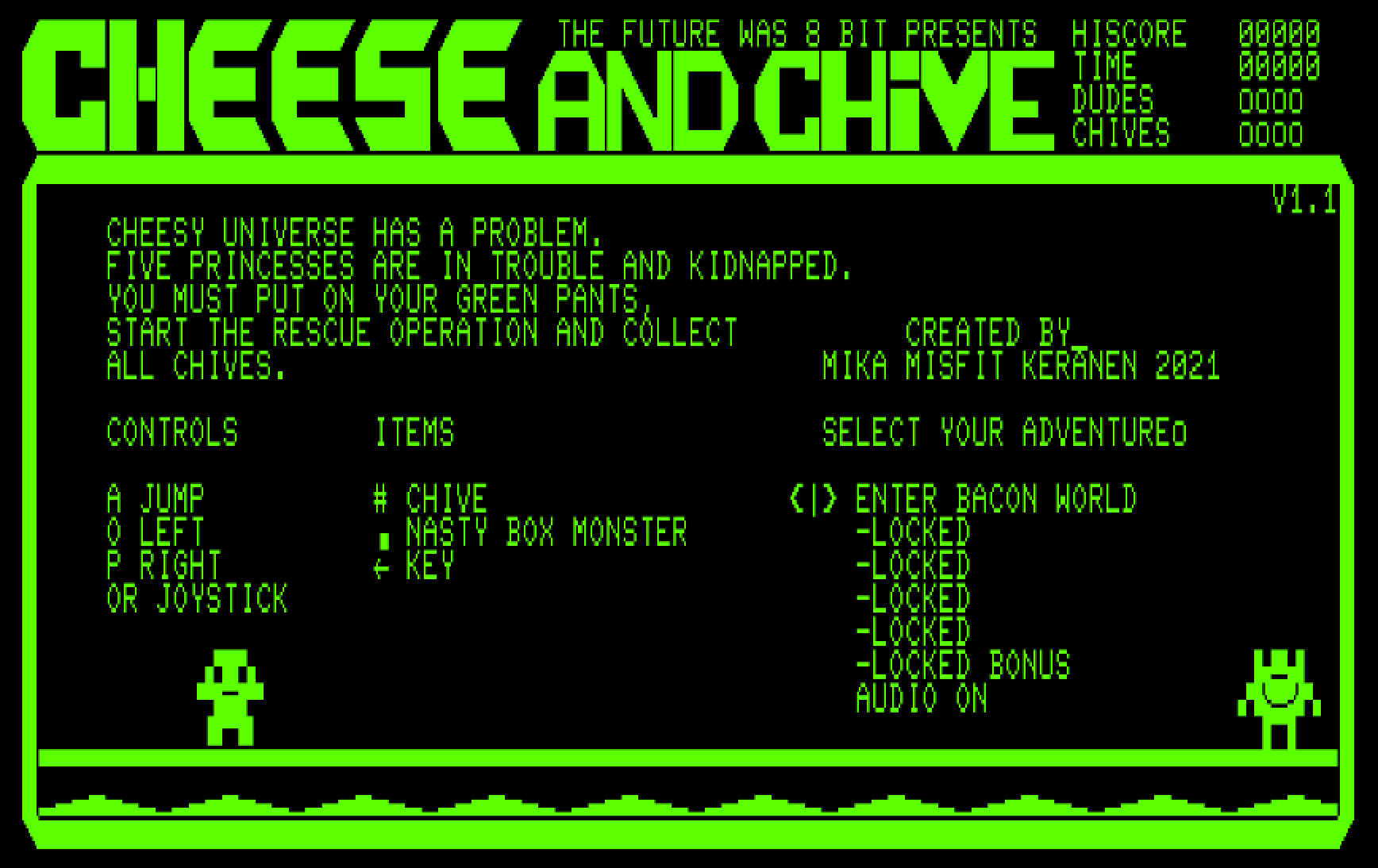 Cheese and Chive game screenshot for Commodore PET